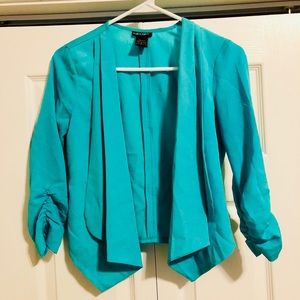 Teal casual blazer